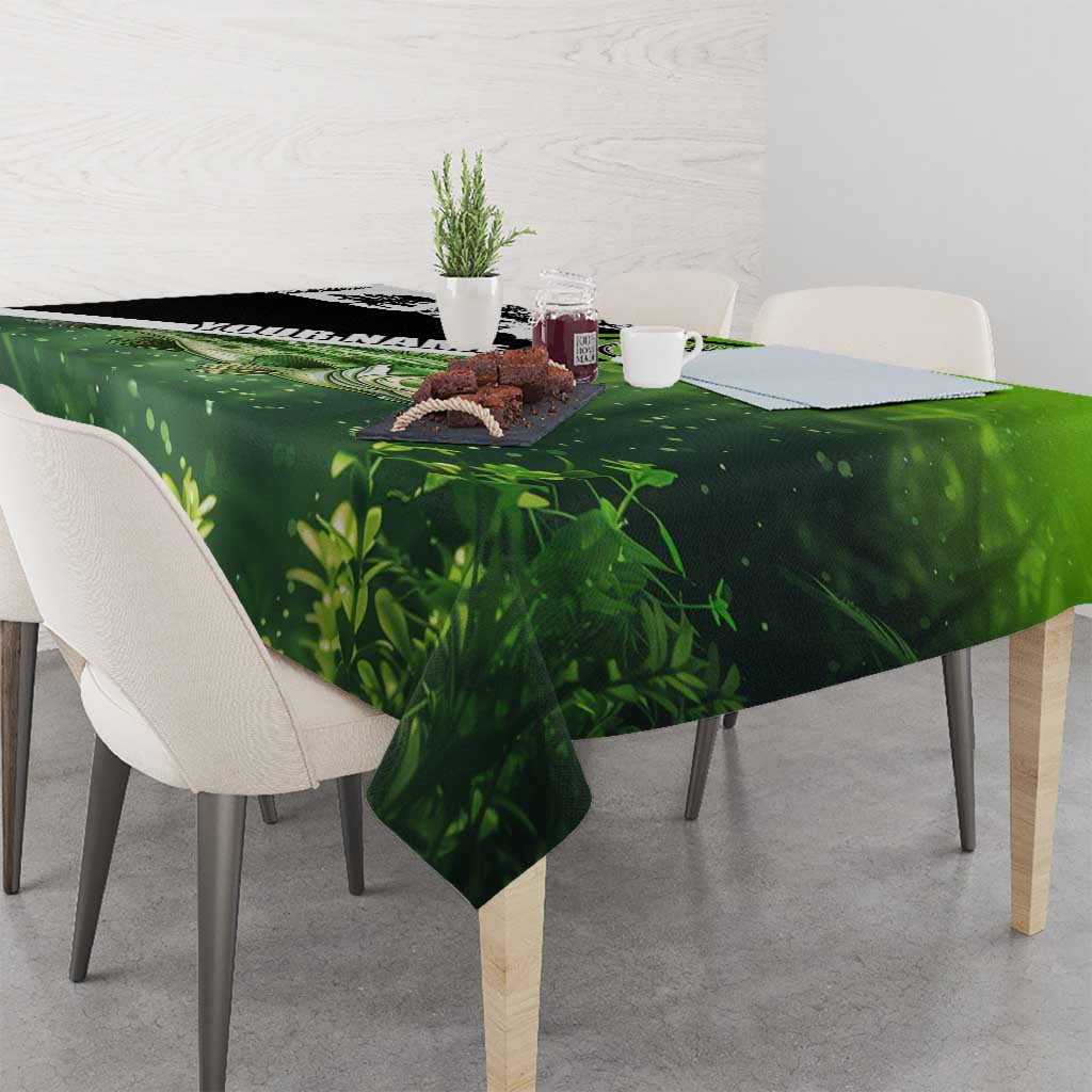 Green and Black Largemouth Bass Fishing Tablecloth Custom Name Design and Angler Silhouette Illustration - Wonder Print Shop