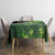 Green and Black Largemouth Bass Fishing Tablecloth Custom Name Design and Angler Silhouette Illustration - Wonder Print Shop