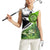 Green and Black Largemouth Bass Fishing Women Sleeveless Polo Shirt Custom Name Design and Angler Silhouette Illustration - Wonder Print Shop