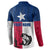Texas Flag Fishing Button Sweatshirt Hook and Fish Illustration and Custom Name Detail - Wonder Print Shop