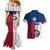 Texas Flag Fishing Couples Matching Mermaid Dress and Hawaiian Shirt Hook and Fish Illustration and Custom Name Detail - Wonder Print Shop
