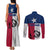 Texas Flag Fishing Couples Matching Tank Maxi Dress and Long Sleeve Button Shirt Hook and Fish Illustration and Custom Name Detail - Wonder Print Shop
