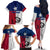 Texas Flag Fishing Family Matching Off The Shoulder Long Sleeve Dress and Hawaiian Shirt Hook and Fish Illustration and Custom Name Detail - Wonder Print Shop