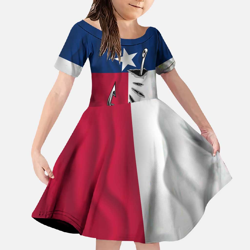 Texas Flag Fishing Family Matching Off Shoulder Maxi Dress and Hawaiian Shirt Hook and Fish Illustration and Custom Name Detail - Wonder Print Shop