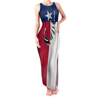 Texas Flag Fishing Family Matching Tank Maxi Dress and Hawaiian Shirt Hook and Fish Illustration and Custom Name Detail - Wonder Print Shop