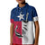 Texas Flag Fishing Kid Polo Shirt Hook and Fish Illustration and Custom Name Detail - Wonder Print Shop