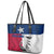 Texas Flag Fishing Leather Tote Bag Hook and Fish Illustration and Custom Name Detail - Wonder Print Shop