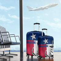 Texas Flag Fishing Luggage Cover Hook and Fish Illustration and Custom Name Detail - Wonder Print Shop