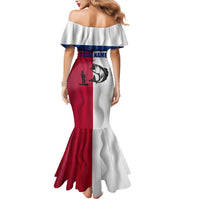 Texas Flag Fishing Mermaid Dress Hook and Fish Illustration and Custom Name Detail - Wonder Print Shop