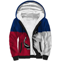 Texas Flag Fishing Sherpa Hoodie Hook and Fish Illustration and Custom Name Detail - Wonder Print Shop