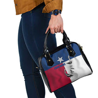Texas Flag Fishing Shoulder Handbag Hook and Fish Illustration and Custom Name Detail - Wonder Print Shop