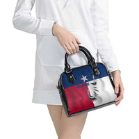 Texas Flag Fishing Shoulder Handbag Hook and Fish Illustration and Custom Name Detail - Wonder Print Shop