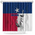 Texas Flag Fishing Shower Curtain Hook and Fish Illustration and Custom Name Detail - Wonder Print Shop