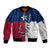Texas Flag Fishing Sleeve Zip Bomber Jacket Hook and Fish Illustration and Custom Name Detail - Wonder Print Shop