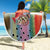 Multicolor Fish Pattern Design Beach Blanket Fishing Scaled Texture and Custom Name Print - Wonder Print Shop