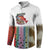 Multicolor Fish Pattern Design Button Sweatshirt Fishing Scaled Texture and Custom Name Print - Wonder Print Shop