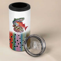 Multicolor Fish Pattern Design 4 in 1 Can Cooler Tumbler Fishing Scaled Texture and Custom Name Print - Wonder Print Shop
