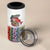 Multicolor Fish Pattern Design 4 in 1 Can Cooler Tumbler Fishing Scaled Texture and Custom Name Print - Wonder Print Shop