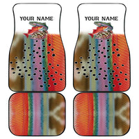 Multicolor Fish Pattern Design Car Mats Fishing Scaled Texture and Custom Name Print - Wonder Print Shop