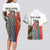 Multicolor Fish Pattern Design Couples Matching Long Sleeve Bodycon Dress and Hawaiian Shirt Fishing Scaled Texture and Custom Name Print - Wonder Print Shop