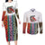 Multicolor Fish Pattern Design Couples Matching Long Sleeve Bodycon Dress and Long Sleeve Button Shirt Fishing Scaled Texture and Custom Name Print - Wonder Print Shop