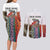 Multicolor Fish Pattern Design Couples Matching Long Sleeve Bodycon Dress and Long Sleeve Button Shirt Fishing Scaled Texture and Custom Name Print - Wonder Print Shop