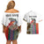Multicolor Fish Pattern Design Couples Matching Off Shoulder Short Dress and Hawaiian Shirt Fishing Scaled Texture and Custom Name Print - Wonder Print Shop