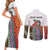 Multicolor Fish Pattern Design Couples Matching Short Sleeve Bodycon Dress and Long Sleeve Button Shirt Fishing Scaled Texture and Custom Name Print - Wonder Print Shop