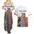 Multicolor Fish Pattern Design Couples Matching Summer Maxi Dress and Hawaiian Shirt Fishing Scaled Texture and Custom Name Print - Wonder Print Shop