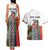 Multicolor Fish Pattern Design Couples Matching Tank Maxi Dress and Hawaiian Shirt Fishing Scaled Texture and Custom Name Print - Wonder Print Shop
