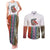 Multicolor Fish Pattern Design Couples Matching Tank Maxi Dress and Long Sleeve Button Shirt Fishing Scaled Texture and Custom Name Print - Wonder Print Shop