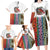 Multicolor Fish Pattern Design Family Matching Long Sleeve Bodycon Dress and Hawaiian Shirt Fishing Scaled Texture and Custom Name Print - Wonder Print Shop