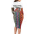Multicolor Fish Pattern Design Family Matching Long Sleeve Bodycon Dress and Hawaiian Shirt Fishing Scaled Texture and Custom Name Print - Wonder Print Shop