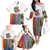 Multicolor Fish Pattern Design Family Matching Off The Shoulder Long Sleeve Dress and Hawaiian Shirt Fishing Scaled Texture and Custom Name Print - Wonder Print Shop