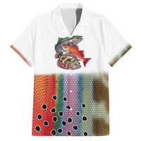 Multicolor Fish Pattern Design Family Matching Off The Shoulder Long Sleeve Dress and Hawaiian Shirt Fishing Scaled Texture and Custom Name Print - Wonder Print Shop