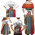 Multicolor Fish Pattern Design Family Matching Off Shoulder Maxi Dress and Hawaiian Shirt Fishing Scaled Texture and Custom Name Print - Wonder Print Shop