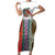 Multicolor Fish Pattern Design Family Matching Short Sleeve Bodycon Dress and Hawaiian Shirt Fishing Scaled Texture and Custom Name Print - Wonder Print Shop