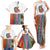 Multicolor Fish Pattern Design Family Matching Tank Maxi Dress and Hawaiian Shirt Fishing Scaled Texture and Custom Name Print - Wonder Print Shop