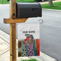 Multicolor Fish Pattern Design Garden Flag Fishing Scaled Texture and Custom Name Print - Wonder Print Shop