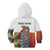 Multicolor Fish Pattern Design Kid Hoodie Fishing Scaled Texture and Custom Name Print - Wonder Print Shop