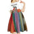Multicolor Fish Pattern Design Kid Short Sleeve Dress Fishing Scaled Texture and Custom Name Print - Wonder Print Shop