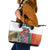 Multicolor Fish Pattern Design Leather Tote Bag Fishing Scaled Texture and Custom Name Print - Wonder Print Shop