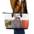 Multicolor Fish Pattern Design Leather Tote Bag Fishing Scaled Texture and Custom Name Print - Wonder Print Shop