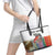 Multicolor Fish Pattern Design Leather Tote Bag Fishing Scaled Texture and Custom Name Print - Wonder Print Shop