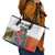 Multicolor Fish Pattern Design Leather Tote Bag Fishing Scaled Texture and Custom Name Print - Wonder Print Shop