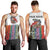 Multicolor Fish Pattern Design Men Tank Top Fishing Scaled Texture and Custom Name Print - Wonder Print Shop