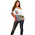 Multicolor Fish Pattern Design Off Shoulder Sweater Fishing Scaled Texture and Custom Name Print - Wonder Print Shop