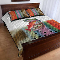 Multicolor Fish Pattern Design Quilt Bed Set Fishing Scaled Texture and Custom Name Print - Wonder Print Shop