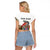 Multicolor Fish Pattern Design Raglan Cropped T Shirt Fishing Scaled Texture and Custom Name Print - Wonder Print Shop