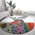 Multicolor Fish Pattern Design Round Carpet Fishing Scaled Texture and Custom Name Print - Wonder Print Shop